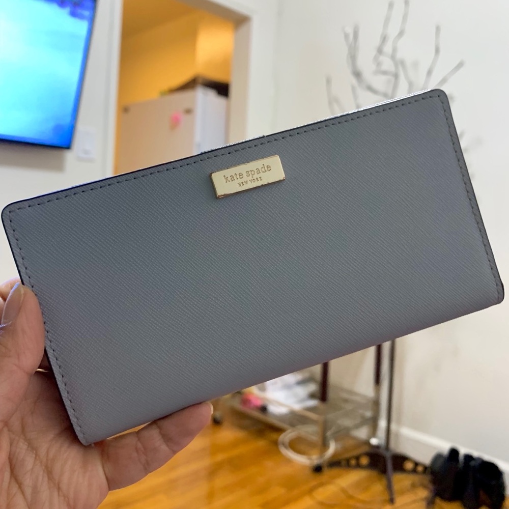 Kate Spade Stone Grey Leather Wallet